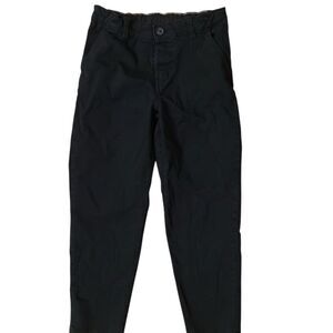 H&M Boys' Black Cotton Casual Pants Size 9-10 Elastic Waist Pockets
